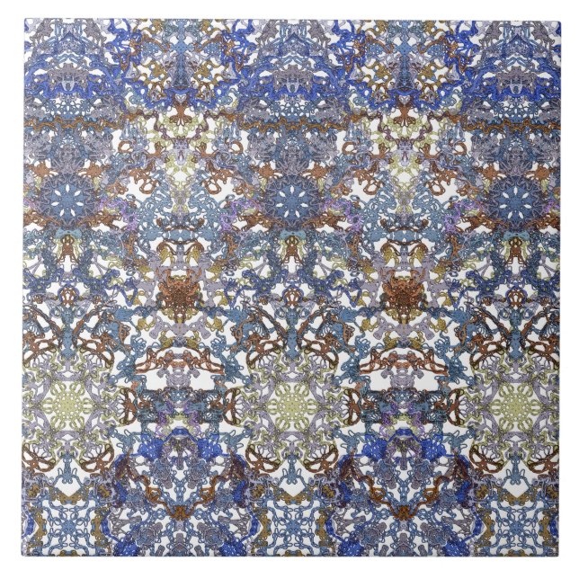 Elegantes Spitzemuster in der edlen FarbeKunst Fliese (Vorderseite)