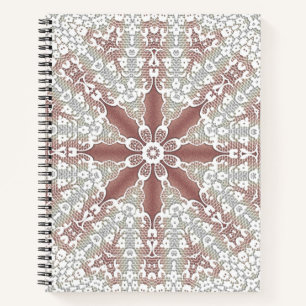 Elegantes Spitzen-Blumen-Notizbuch Notizbuch