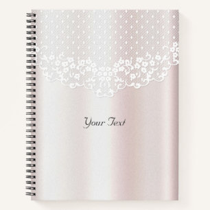 Elegantes Spitzen-Blumen-Notizbuch Notizbuch