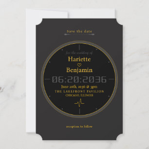 Elegantes Sport-Uhr-Zifferblatt Save The Date