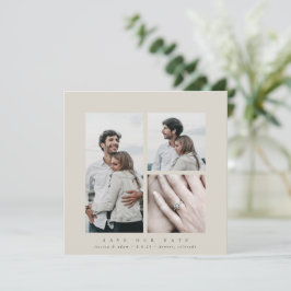 Elegantes Square Multi-Foto Save The Date