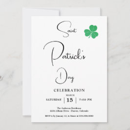Elegantes St Patricks Day Party Einladung