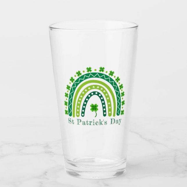 Elegantes St. Patrick's Day Party Glas (Vorderseite)