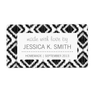 Elegantes Stammes- Muster Schwarzweiss-Ikat Motiv