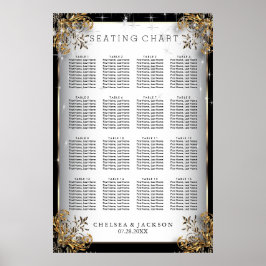 Elegantes Starry Night Wedding - Seating Chart Poster