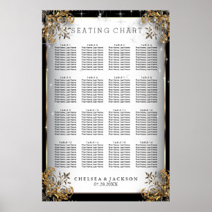 Elegantes Starry Night Wedding - Seating Chart Poster