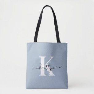 Elegantes staubblaues Skript-Monogramm