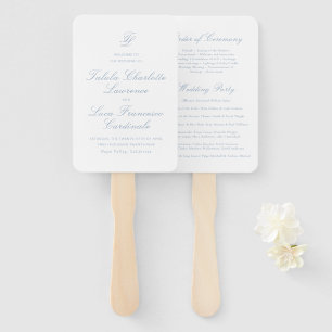 Elegantes staubblaues traditionelles Hochzeitsprog Fächer