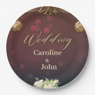 Elegantes Steampunkdesign, Pappteller