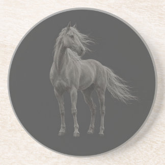 Elegantes stehendes Palomino-Pferd Kreidekunst Ste Getränkeuntersetzer