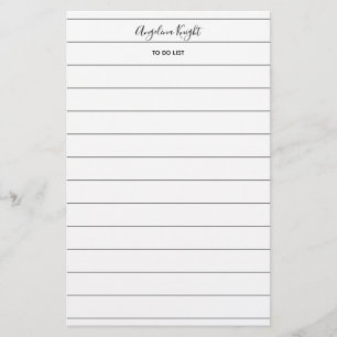 Elegantes stilvolles Chic Todo List Handwriting-Sk Briefpapier