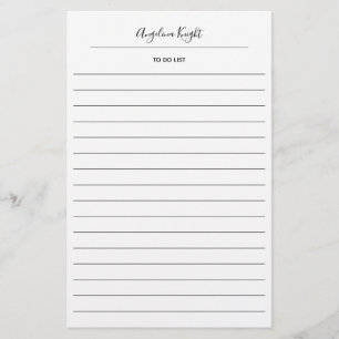 Elegantes stilvolles Chic Todo List Handwriting-Sk Briefpapier