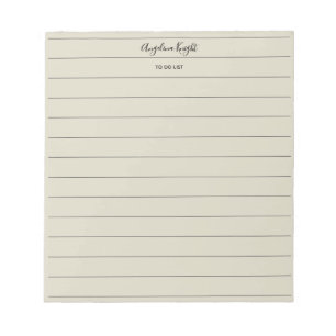 Elegantes stilvolles Chic Todo List Handwriting-Sk Notizblock