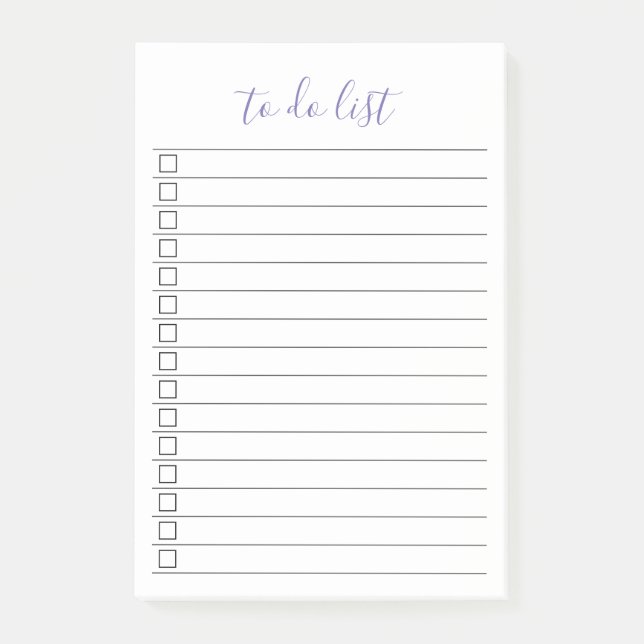 Elegantes stilvolles Chic Todo List Handwriting-Sk Post-it Klebezettel (Vorderseite)