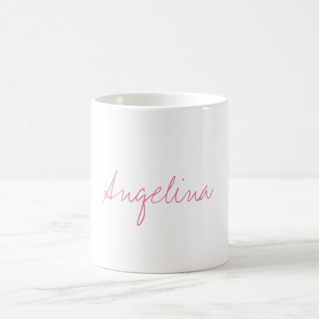 Elegantes, stilvolles, einzigartiges Handwriting-S Kaffeetasse (Mittel)