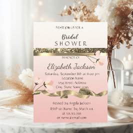 Elegantes stilvolles florales Brautparty Einladung