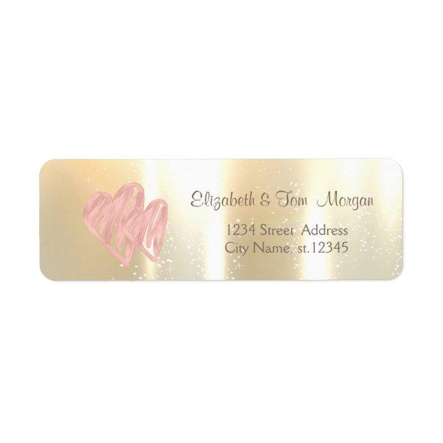 Elegantes, stilvolles Gold, Herz (Vorne)