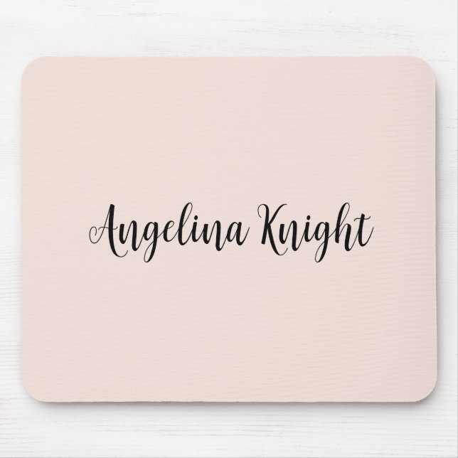 Elegantes, stilvolles, Schlichtes Handwriting Mousepad (Vorne)