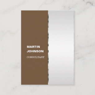 Elegantes, stilvolles Silver Metal Abzeichen Verti Visitenkarte