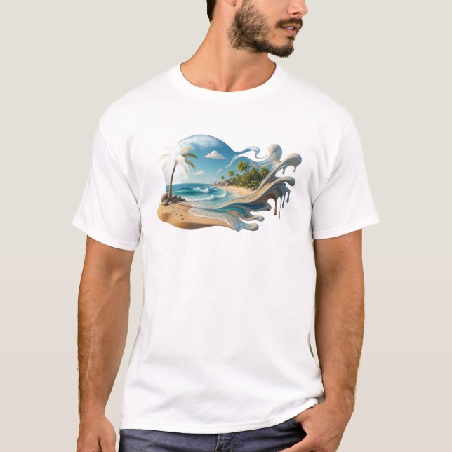 Elegantes & stilvolles STRAND-ABSTRACT Statement-D T-Shirt (Vorderseite)