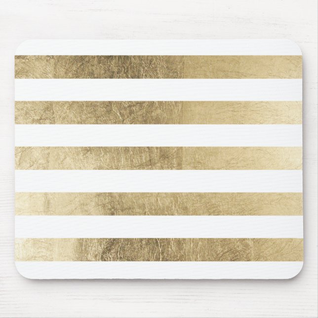 Elegantes stilvolles trendy Imitatgoldmoderner Mousepad (Vorne)