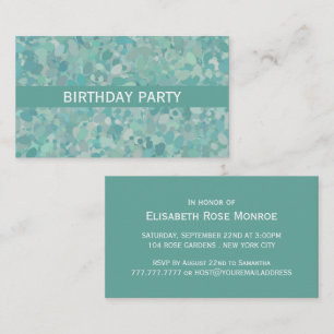 Elegantes Stone Dot Geburtstagsparty Ticket