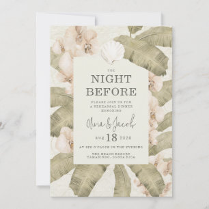 Elegantes Strand Küsten Probedinner Einladung