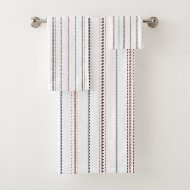 Elegantes Streifenmuster. Badhandtuch Set (Insitu)