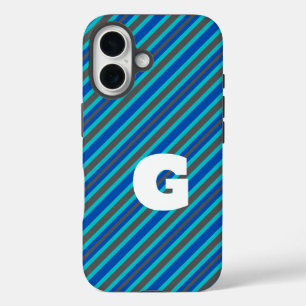 Elegantes Streifenmuster personalisieren iPhone 16 Hülle