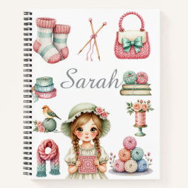 Elegantes Strickjournal Notizbuch