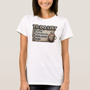 Elegantes & Stylisches Gold KAFFEE SPIEL MIT KATZE T-Shirt