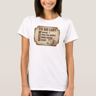 Elegantes & Stylisches Rosa KOFFEE ZUERST RETTE DI T-Shirt