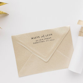 Elegantes, stylisches Script Modernes Chic Wedding Gummistempel