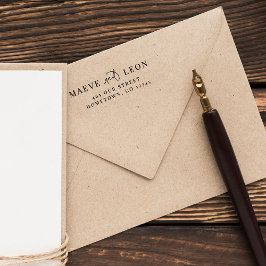 Elegantes, stylisches Script Modernes Chic Wedding Permastempel