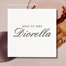 Elegantes stylisches Simple Black Script-Brautpart