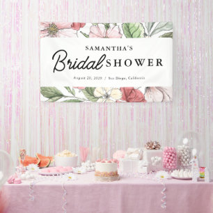Elegantes Summer Blume Brautparty Banner