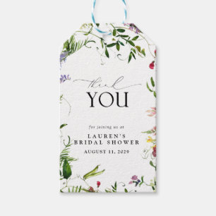 Elegantes Summer Wildblume Watercolor Brautparty Geschenkanhänger
