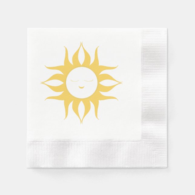 Elegantes Sun Design Paper Napkin Serviette (Vorderseite)