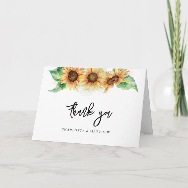 Elegantes Sunflower Script-Brautparty (Vorderseite)