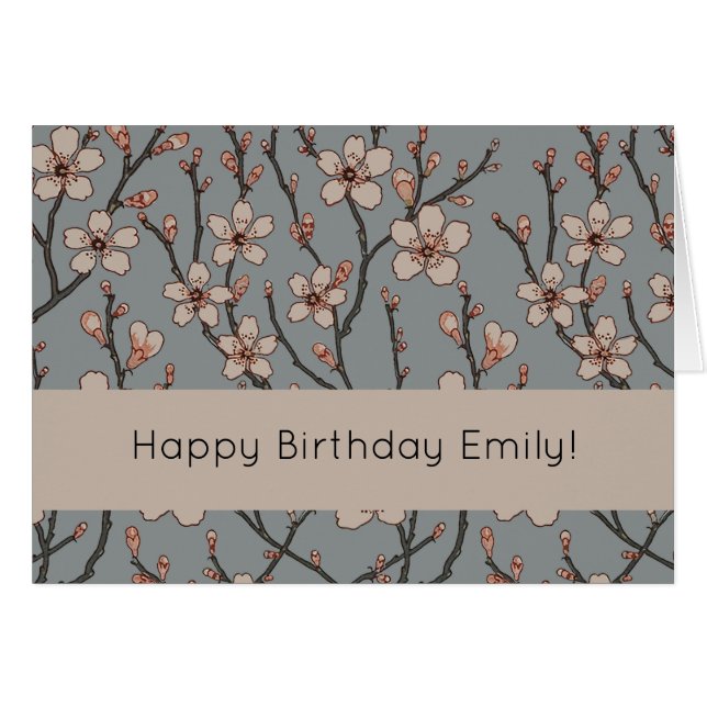 Elegantes süß rosa Blume Blossom Kirschmuster (Vorderseite (Horizontal))