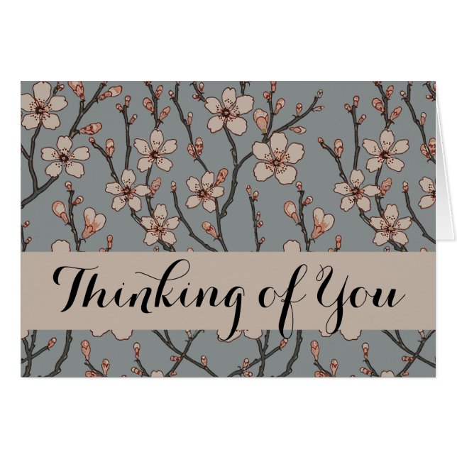 Elegantes süß rosa Blume Blossom Kirschmuster (Vorderseite (Horizontal))