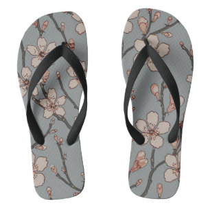 Elegantes süß rosa Blume Blossom Kirschmuster Flip Flops