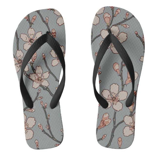 Elegantes süß rosa Blume Blossom Kirschmuster Flip Flops (Fußbett)