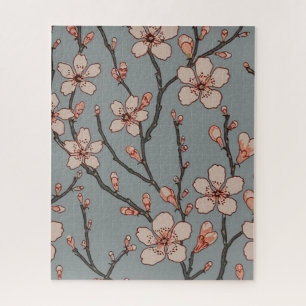 Elegantes süß rosa Blume Blossom Kirschmuster Puzzle
