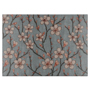 Elegantes süß rosa Blume Blossom Kirschmuster Schneidebrett