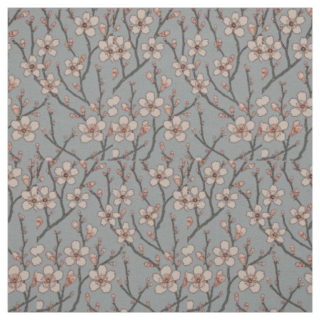 Elegantes süß rosa Blume Blossom Kirschmuster Stoff (Muster)