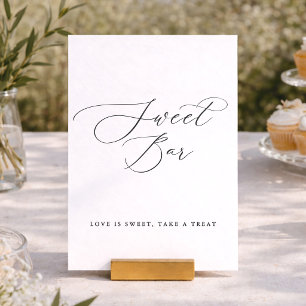 Elegantes süßes Bar-Hochzeitsschild Einladung