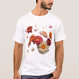 Elegantes T-Shirt mit schwebendem Wildblumenstrauß