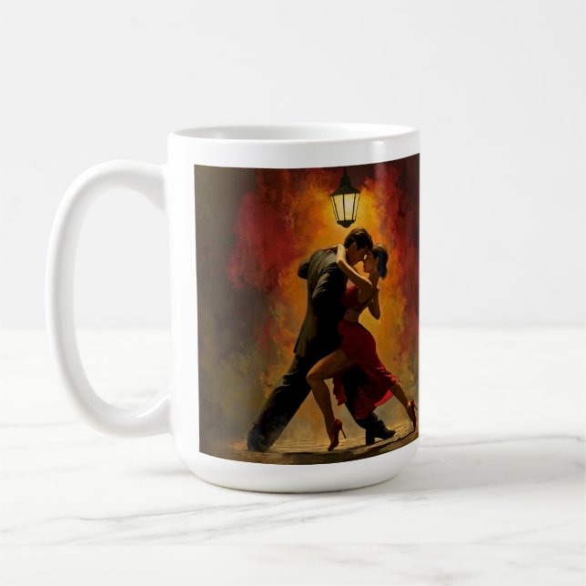 ✨Elegantes Tango-Paar romantisches Art Design Kaffeetasse (Links)