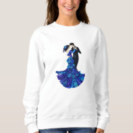 Elegantes tanzendes Paar Papier-Quilling-Kunst Sweatshirt